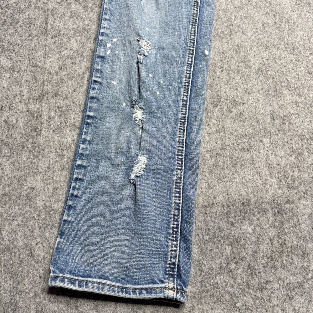 Empyre Recoil Distressed Ripped Destroyed Paint Splatter Light Wash‎ Jeans - Picture 8 of 11